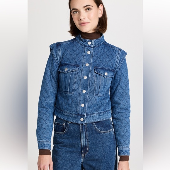 Veronica Beard KILLIAN Quilted Denim Jacket Size Small. NWT - Picture 7 of 12